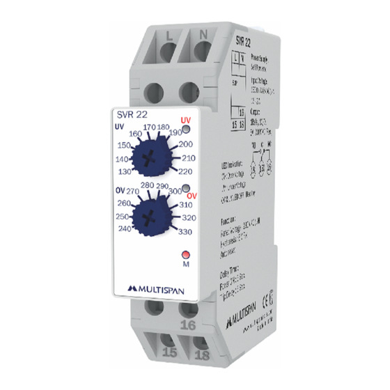 MULTISPAN SVR-22 Installation Manuallines