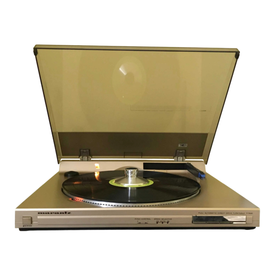 Marantz TT530 Service Manual