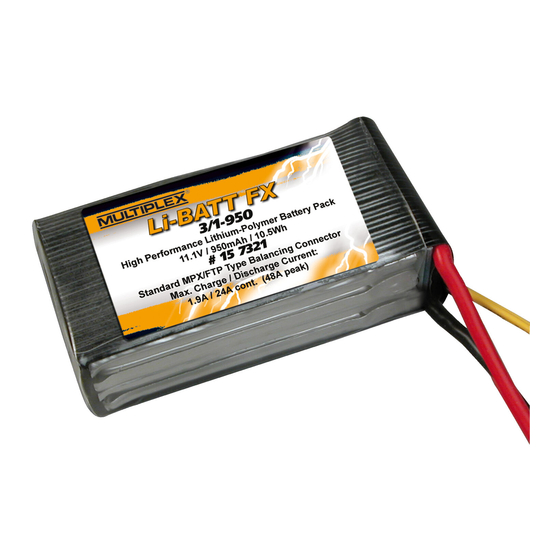 Multiplex Li-BATT FX 3/1-950 Instructions For Use Manual