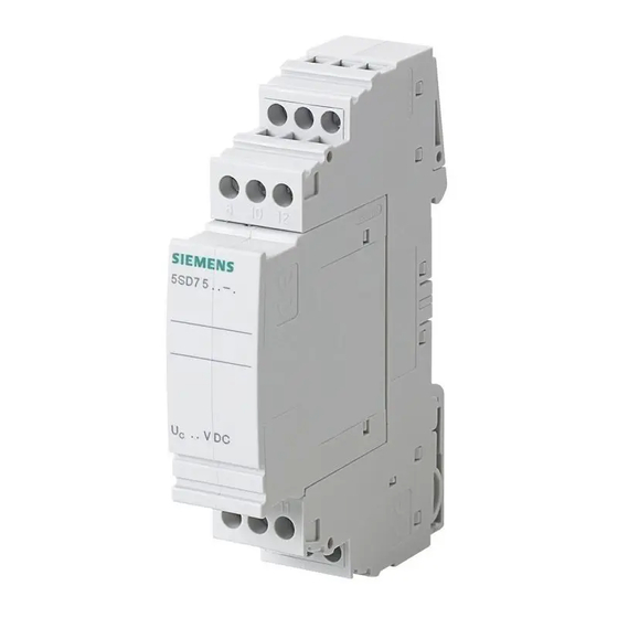 Siemens 5SD7 502-0KB Operating Instructions Manual