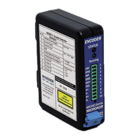 Micronor MR340-1 Instruction Manual