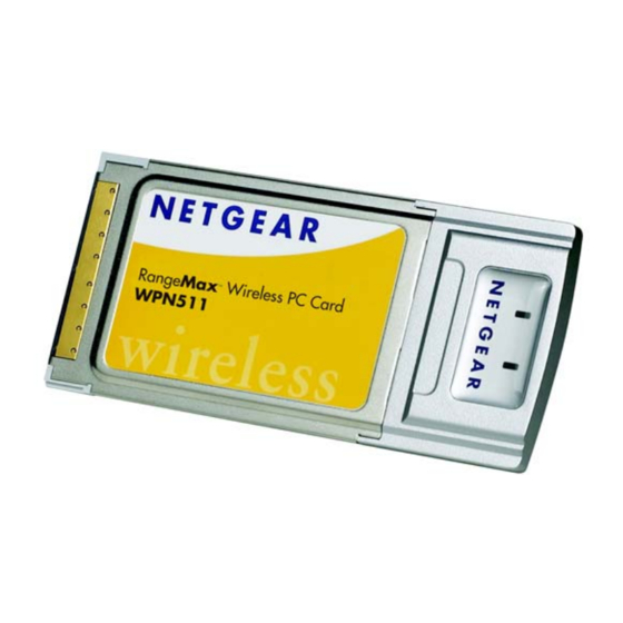 NETGEAR RangeMax WPN511 Installation Manual