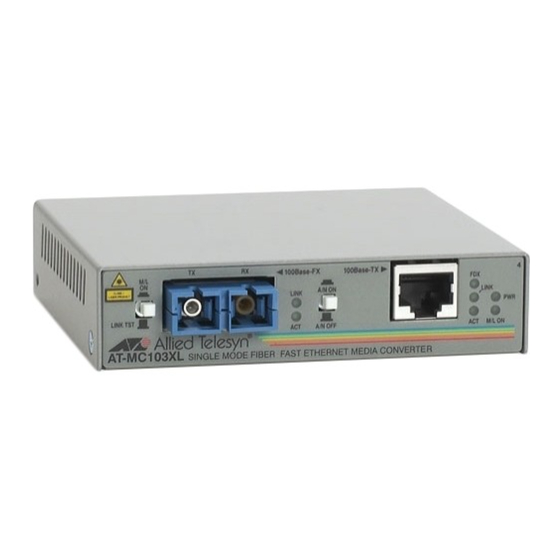 Allied Telesis AT-MC103SC/FSx Installation Manual