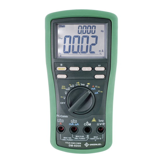 Greenlee DM-830A Instruction Manual