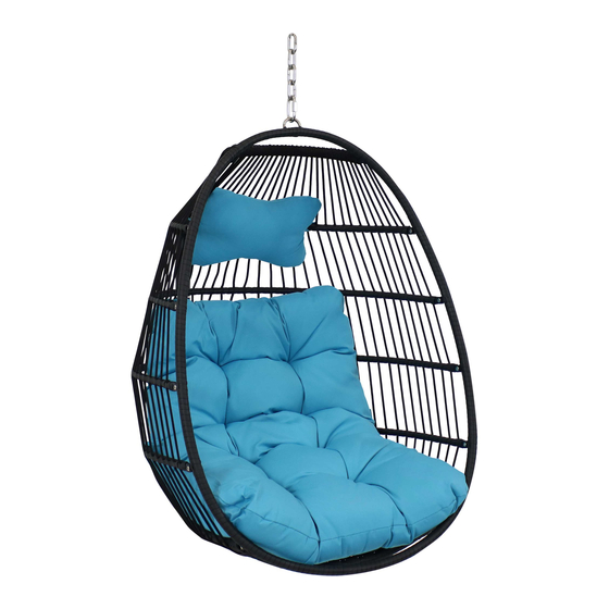 Sunnydaze Decor JULIA EGG CHAIR Quick Start Manual