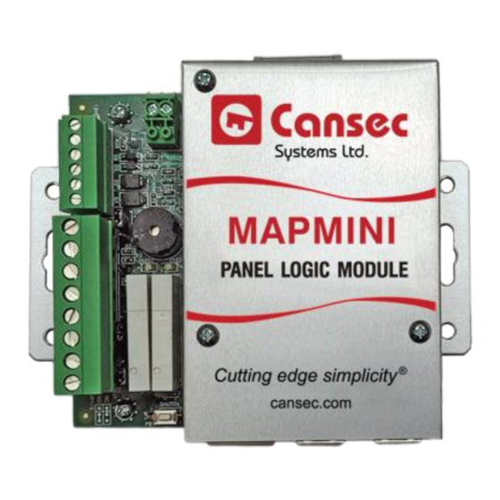 Cansec MAPMINI Controller Control System Manuals