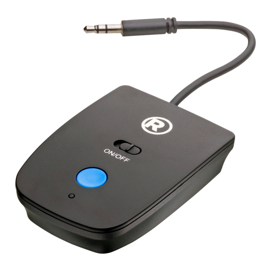 Radio Shack 1201669 - Portable Bluetooth Transmitter Manual