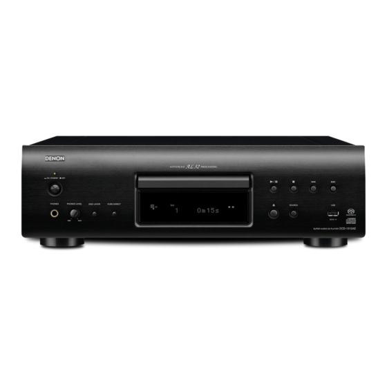 Denon DCD-1510AE Owner's Manual