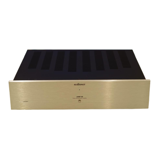 Audionet AMP III Owner's Manual