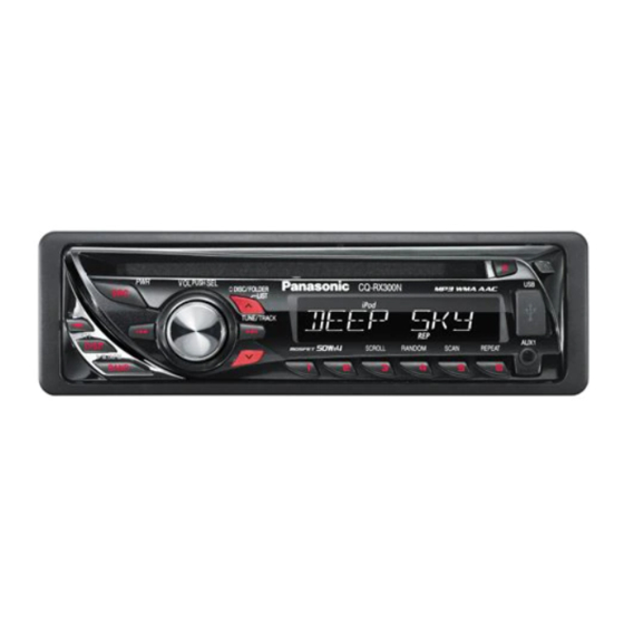Panasonic cq-rx300n Operating Instructions