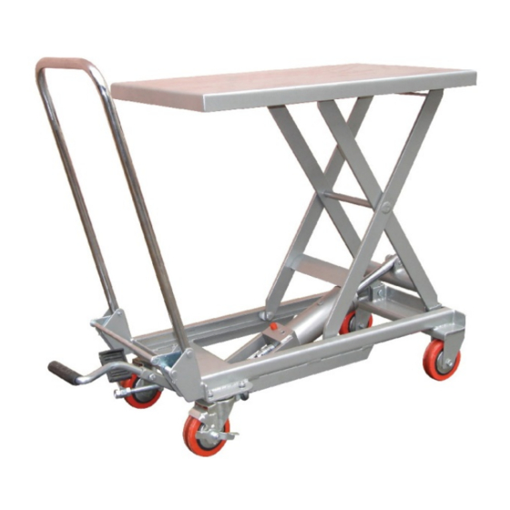 Vestil CART-200-ALUM Instruction Manual