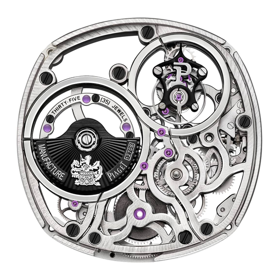 Piaget 1270S Instructions For Use Manual