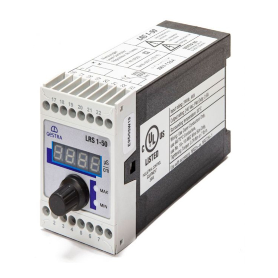 GESTRA LRS 1-50 Original Installation & Operating Manual