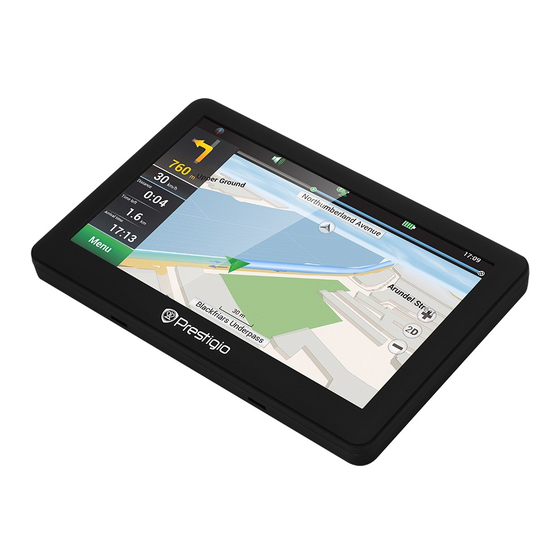 Prestigio GeoVision 5056 Navitel Quick Start Manual