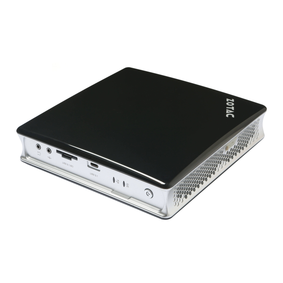 Zotac ZBOX Quick Start Manual