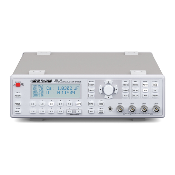 Hameg HM8118 Manual