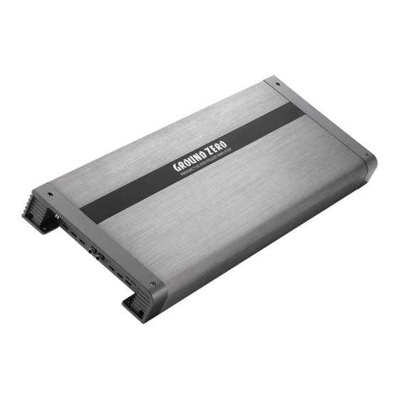Ground Zero GZRA 1.2500DX Owner's Manual