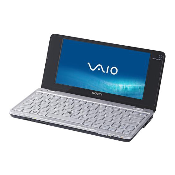 Sony VAIO VGN-P598E Specifications