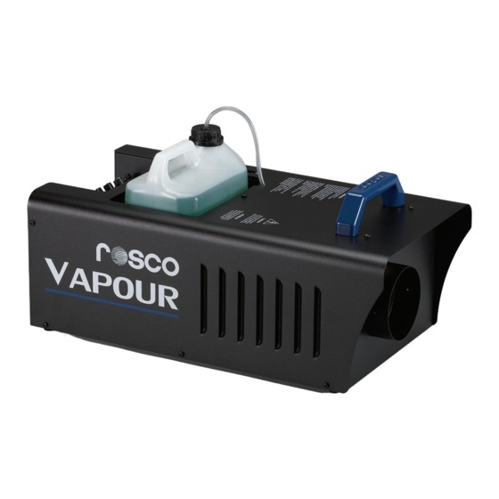 Rosco Vapour Fog Machine Operating Instructions Manual