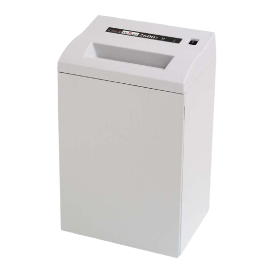 HSM Primo 2600 Paper Shredder Manuals