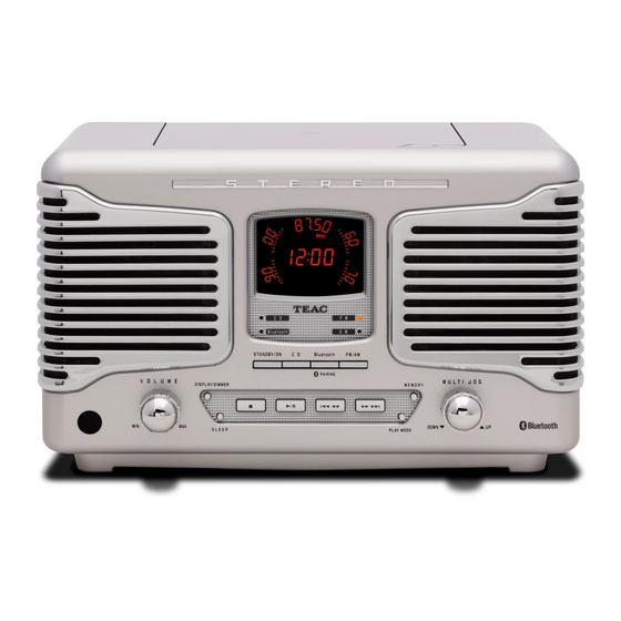 Teac SL-D800BT Owner's Manual