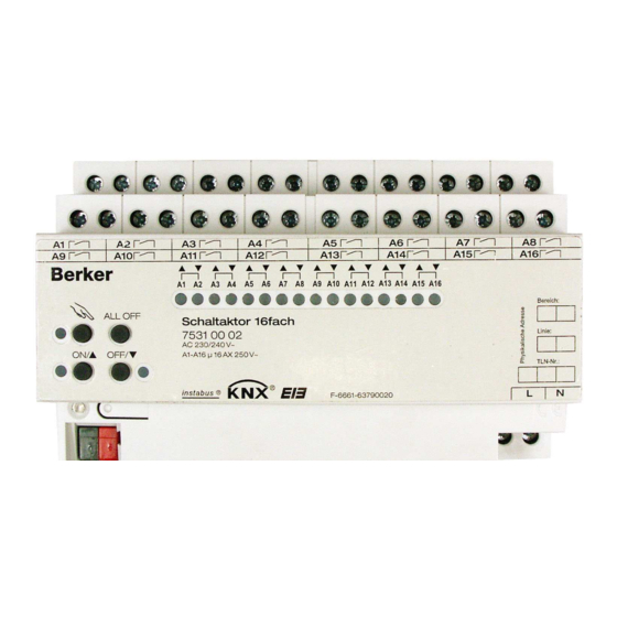 Berker 75318003 Technical Documentation Manual