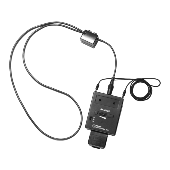 Sound Associates SA1502P Operation Manual