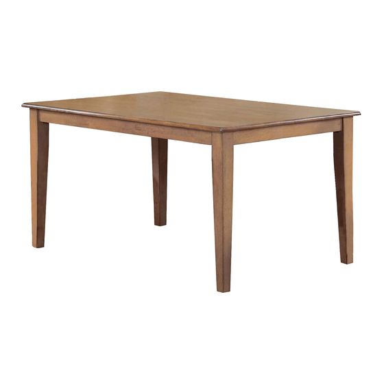Sunset Furniture Sunset Trading DLU-BR-TL-3660 Assembly Instructions