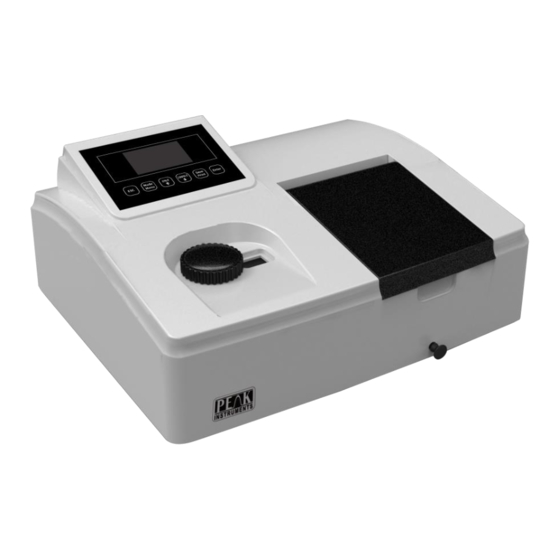 PEAK INSTRUMENTS E-1000V User's Manual And Maintenance Manual