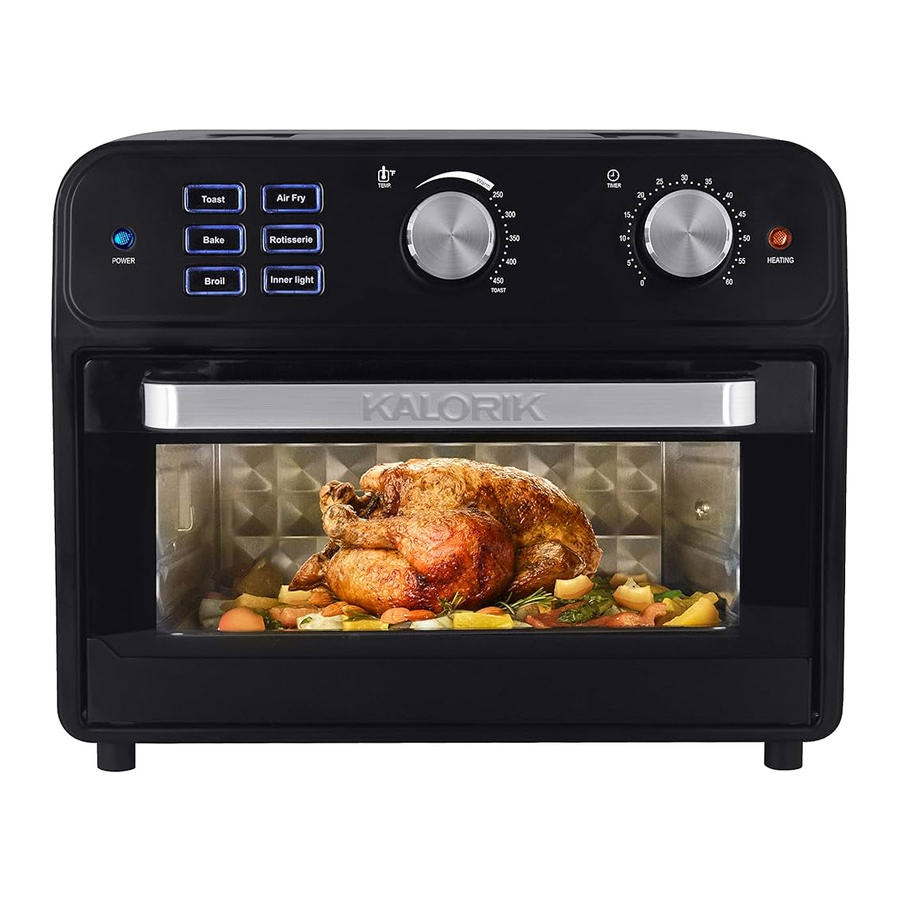 Kalorik AFO 46110 - Digital Air Fryer Toaster Oven Manual | ManualsLib