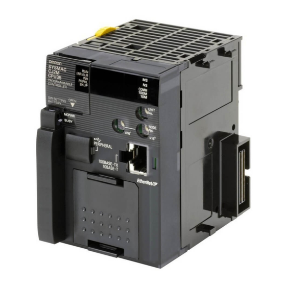 Omron CJ2 CPU UNIT User Manual
