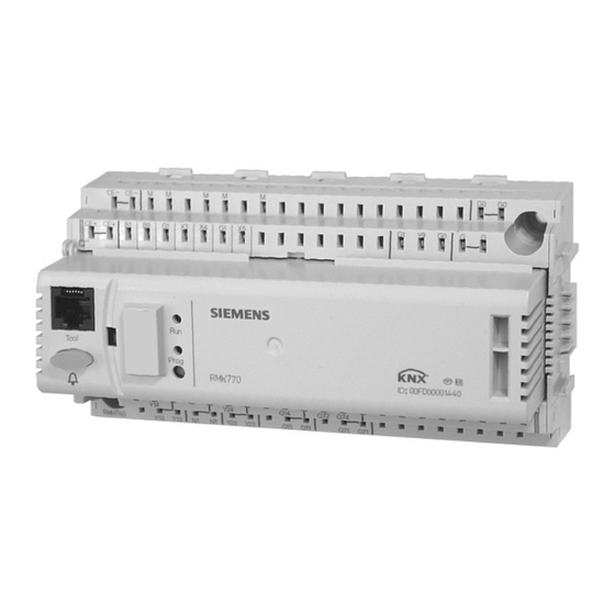 User Manuals: Siemens Synco700 RMK770 Boiler Controller