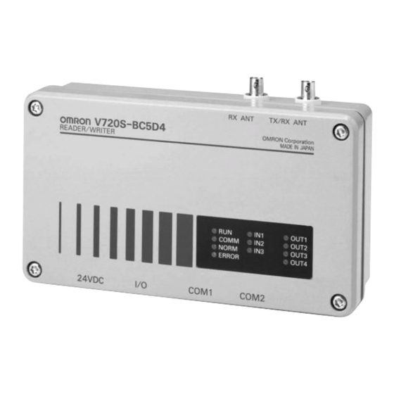 Omron V720S Series Operation Manual