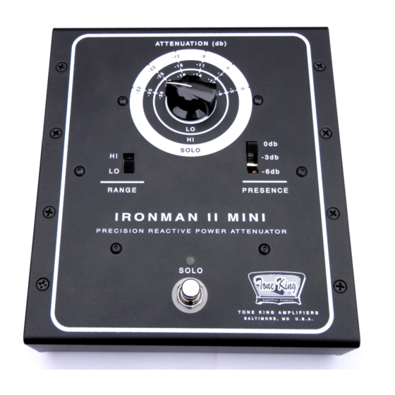 Tone King Ironman II Mini User Manual