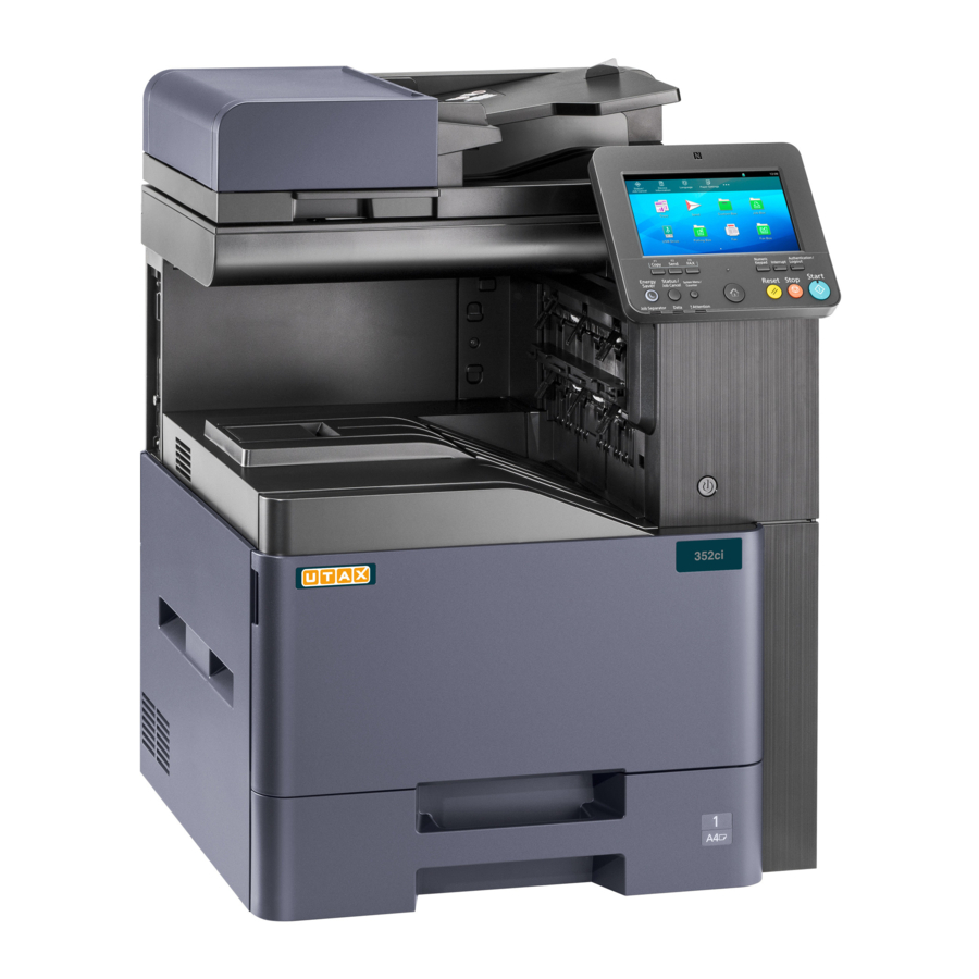 Utax 352ci Quick Manual