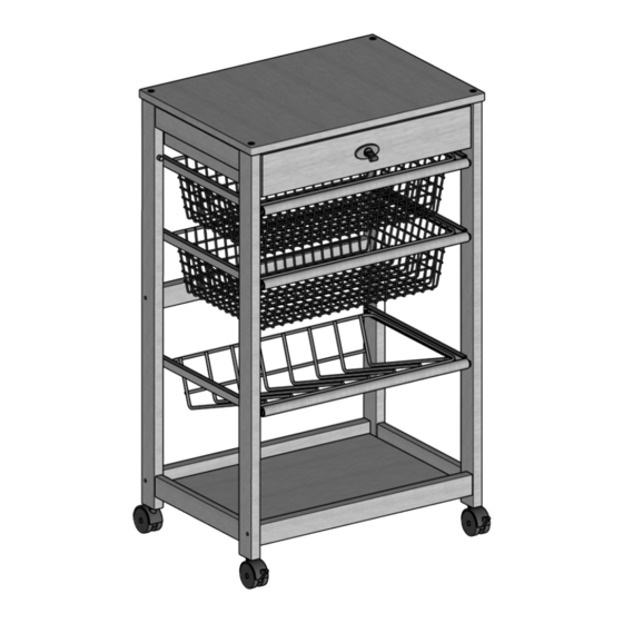 Foppapedretti Wooden kitchen trolley with pull-out drawers Instructions For Assembly And Use