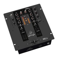 Behringer Pro Mixer Nox101 Quick Start Manual