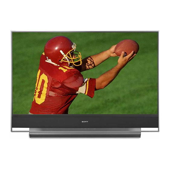 Sony BRAVIA KDS-50A3000 Operating Instructions Manual