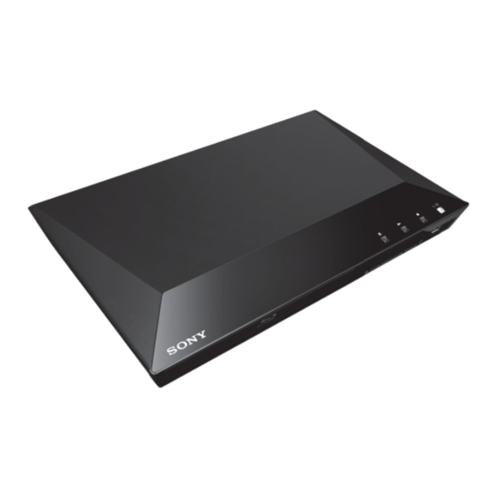 Sony BDP-S1100 Operating Instructions Manual