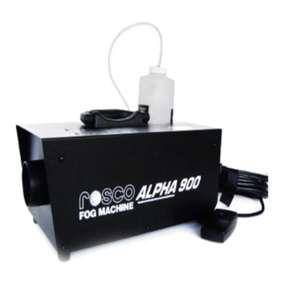 Rosco ALPHA 900 Operating Instructions Manual