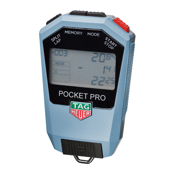 TAG Heuer POCKET PRO HL400-W Stopwatch Manuals