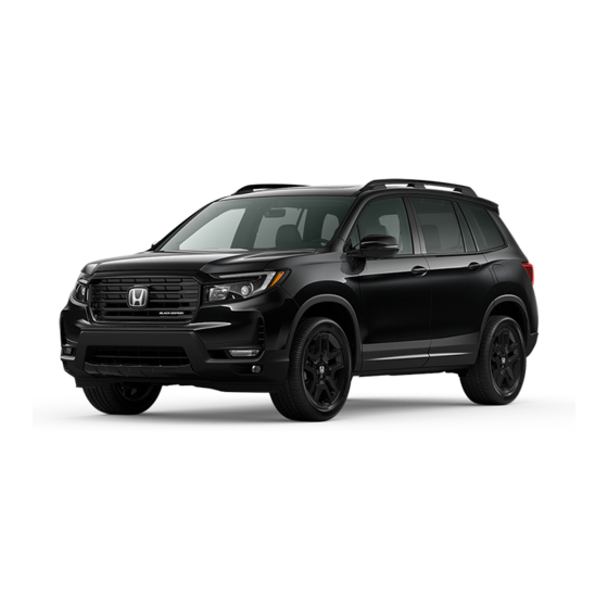 Honda PASSPORT 2024 Owner's Manual