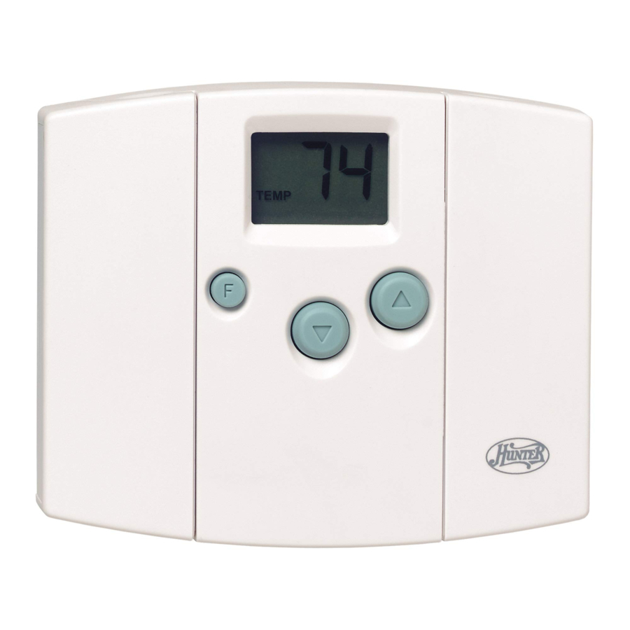 Hunter Just Right 42999B - Digital Thermostat Owner's Manual