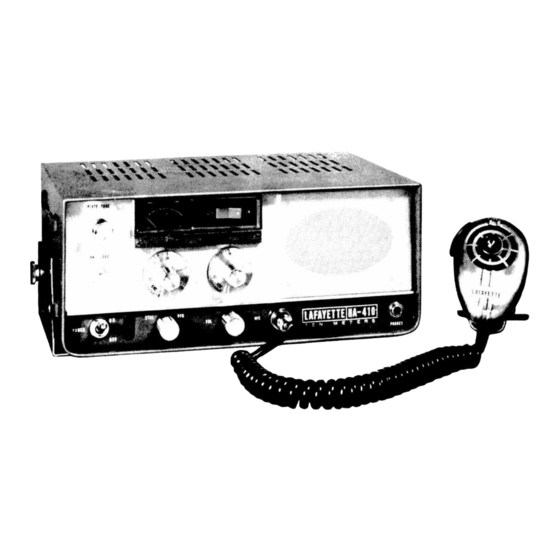 Lafayette HA-410 Installation And Operating Manual