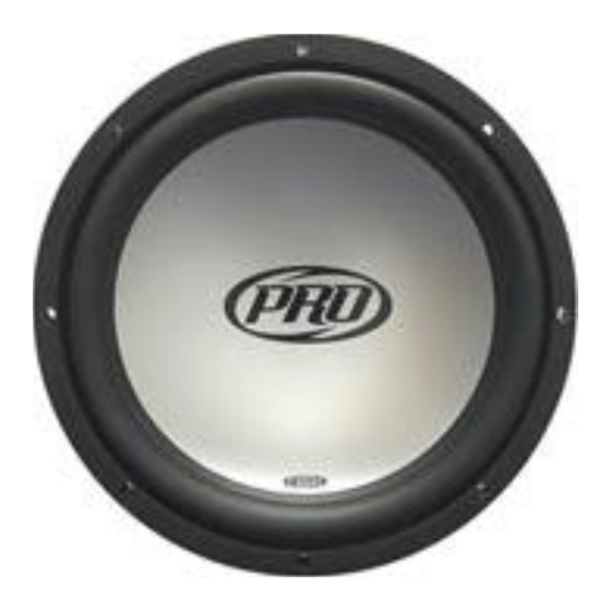 Jensen Subwoofer JSP1244 Installation And Owner's Manual