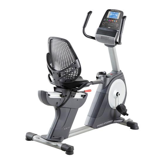 Proform 440 es recumbent bike manual hot sale