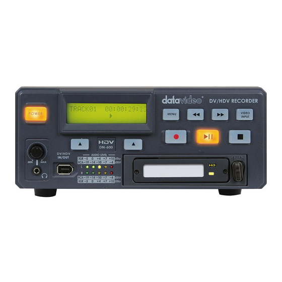 Datavideo DN-600 Quick Start Manual