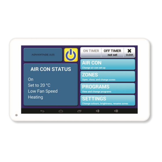 ADVANTAGE AIR e-zone User Manual