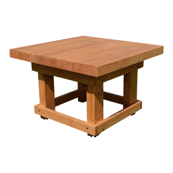 Forever Redwood SUPER HEAVY DUTY WORKSHOP TABLE Assembly Instructions Manual