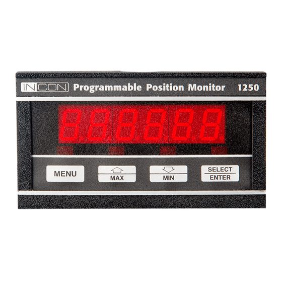 Incon 1250-LTC Position Monitor Manuals
